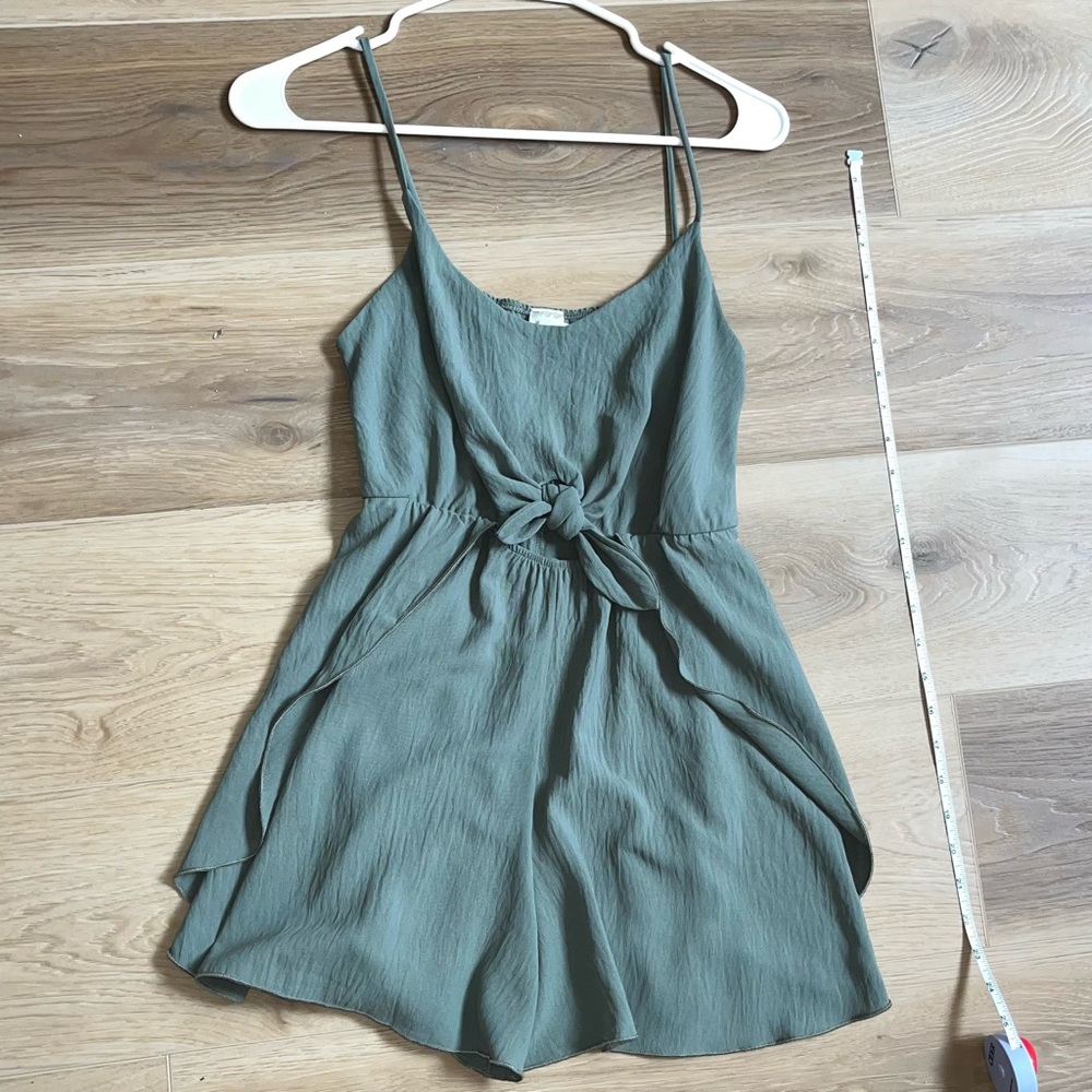 Green flowy romper